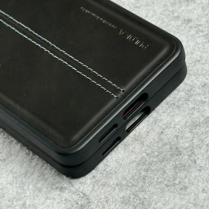 Samsung Galaxy S25 Edge PU Leather Middle Stitch Case Cover