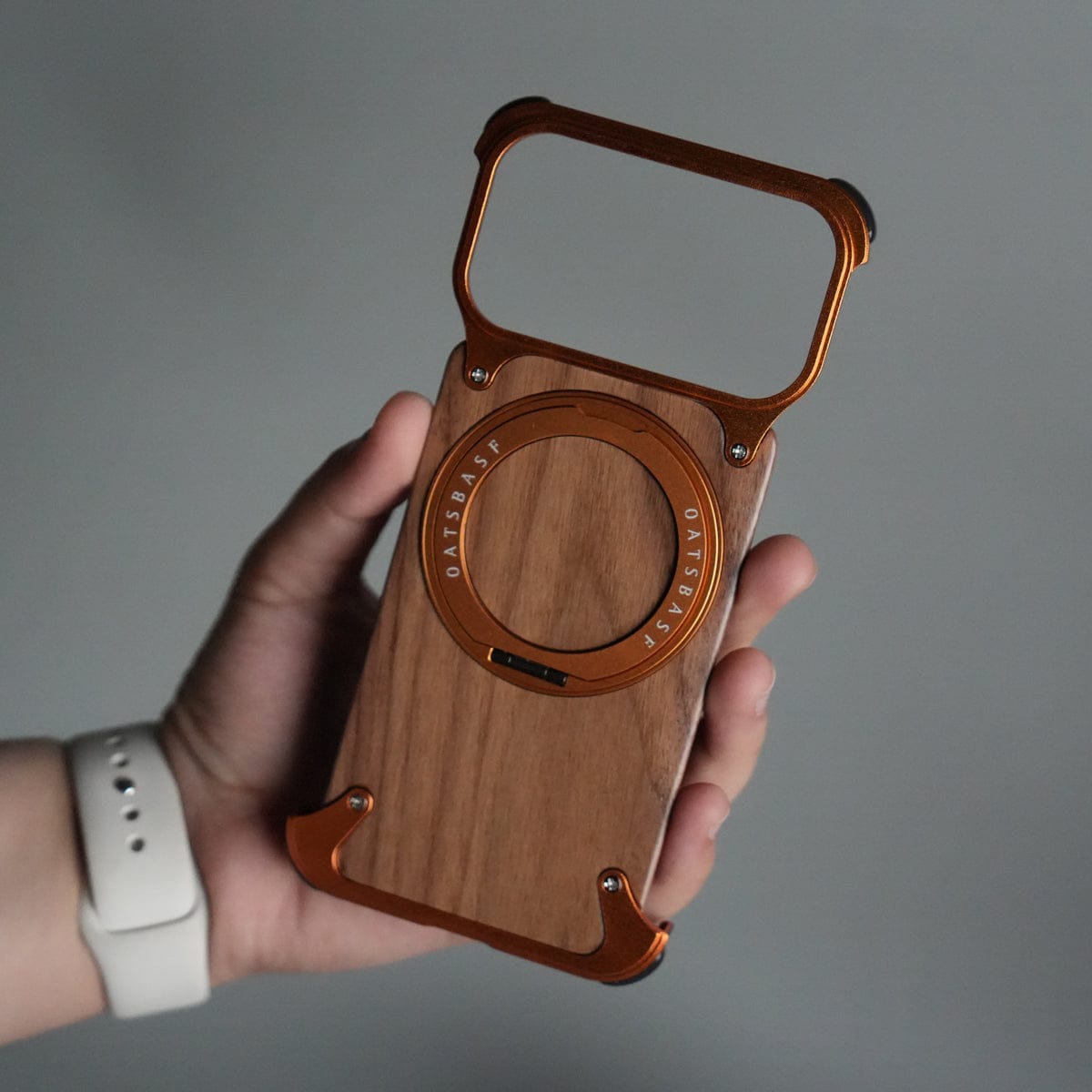 iPhone 17 Series Luxury Wooden Back + Metal Bumper Magsafe Case (Premi ...