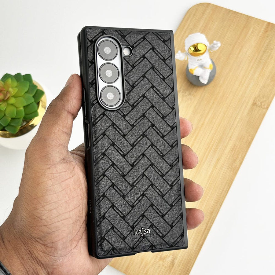 FRATO Fold 6 Collection Samsung Galaxy Z Fold 6 Genuine Leather Dark Series GD2