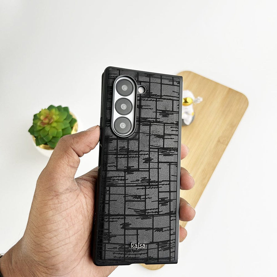 FRATO Fold 6 Collection Samsung Galaxy Z Fold 6 Genuine Leather Dark Series GD3
