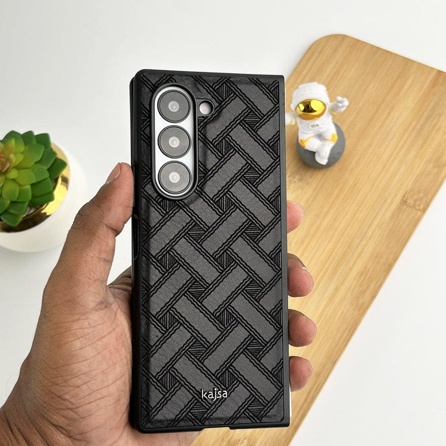 FRATO Fold 6 Collection Samsung Galaxy Z Fold 6 Genuine Leather Dark Series GD4