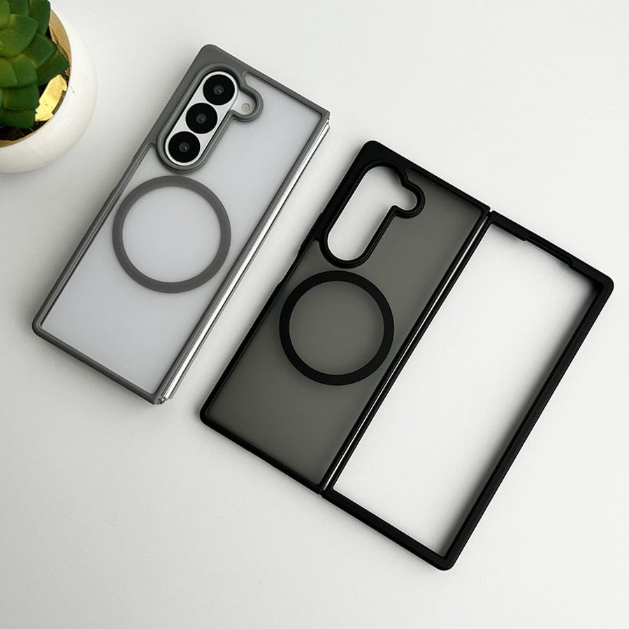 FRATO Fold 6 Collection Samsung Galaxy Z Fold 6 Smoke Frosted Case With Magnetic Charging Ring