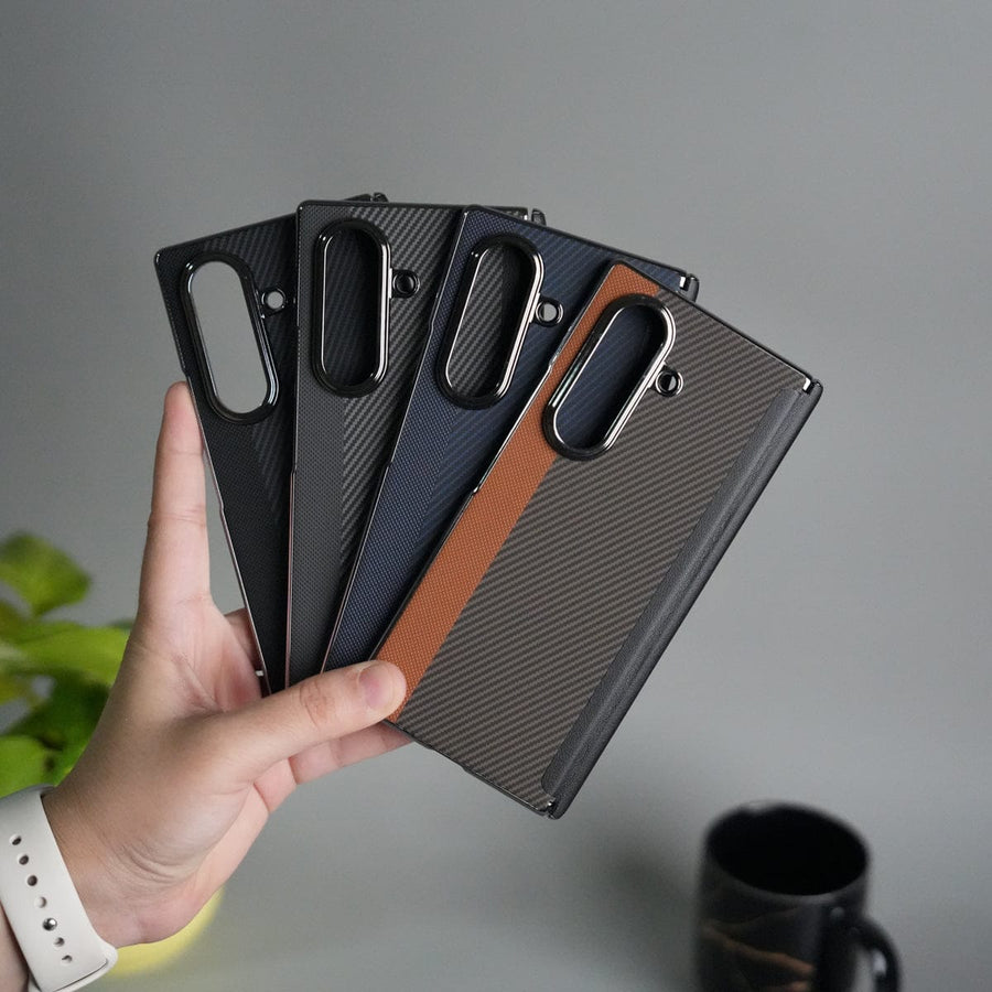 FRATO Fold 7 Collection Galaxy Z Fold 7 Premium Fiber Stripe Design Slim Case Hinge Protection (Front + Back Cover)