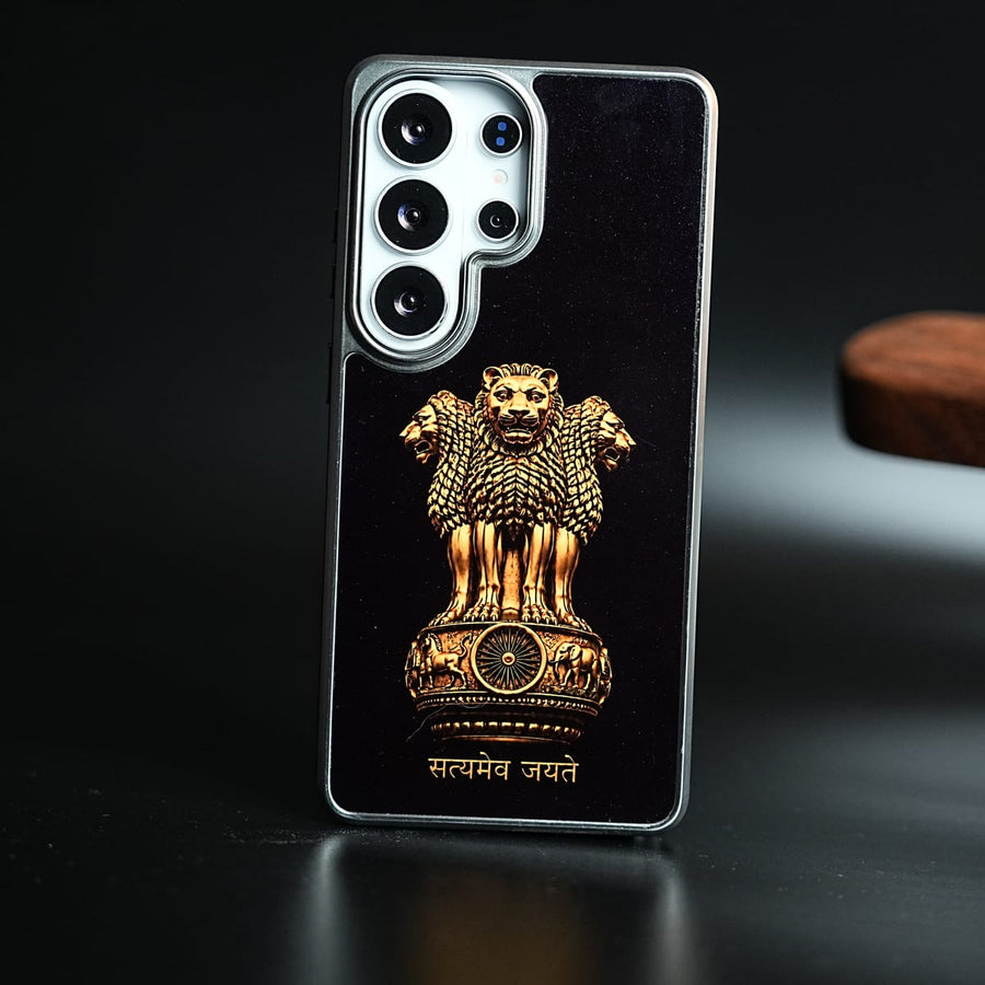 FRATO Galaxy Ultra Series S26 Ultra Lion Capital of Ashoka Case for Galaxy Ultra Series | Satyameva Jayate design Cover