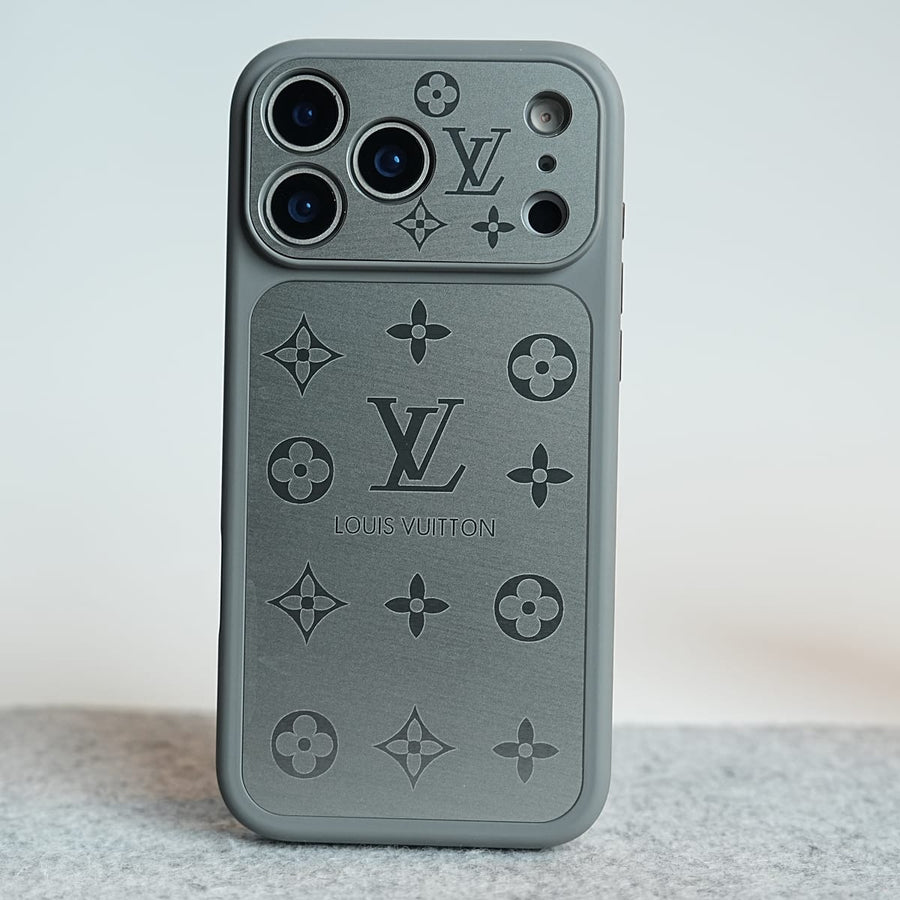 FRATO iPhone 17 Series 17 Pro Max / Gray iPhone 17 Series Premium Monogram Protective Case with Raised Camera Bezel & Slim Fit