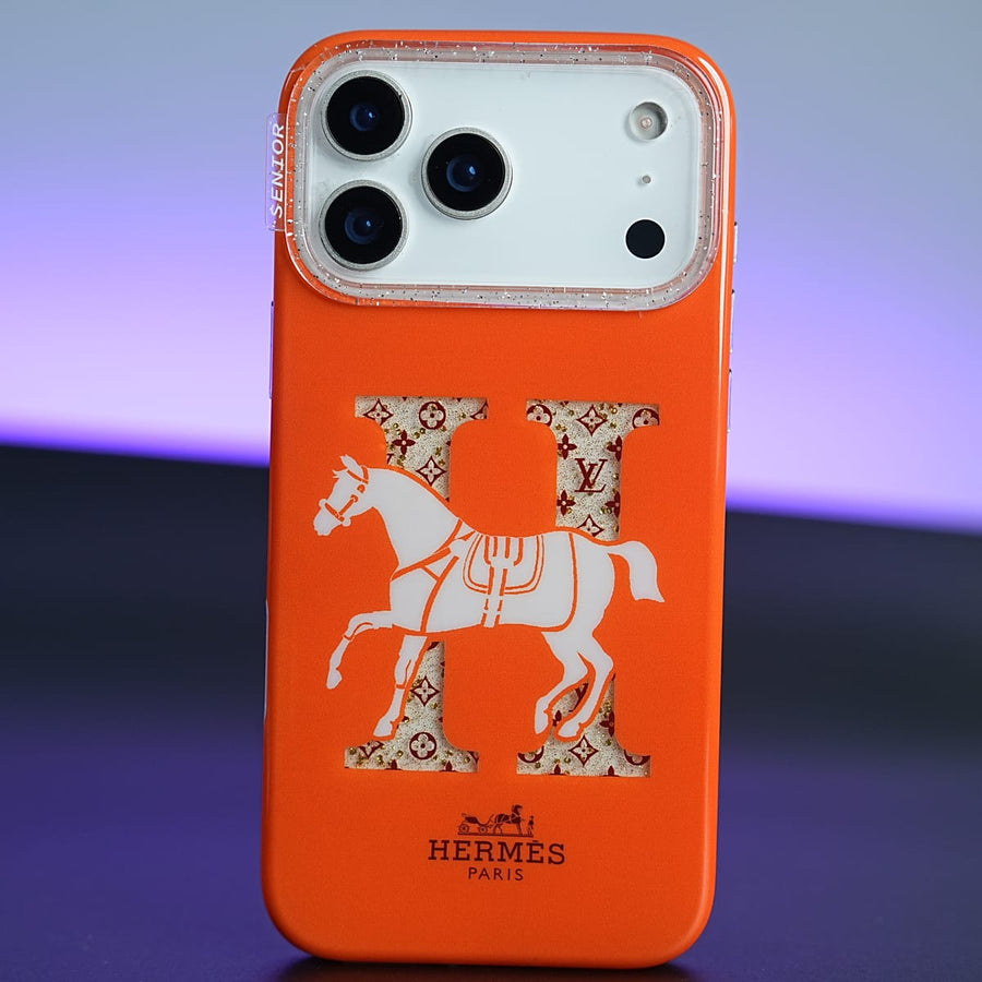 FRATO iPhone 17 Series 17 Pro Max iPhone 17 Series Luxury H Style Horse Monogram Glitter Case