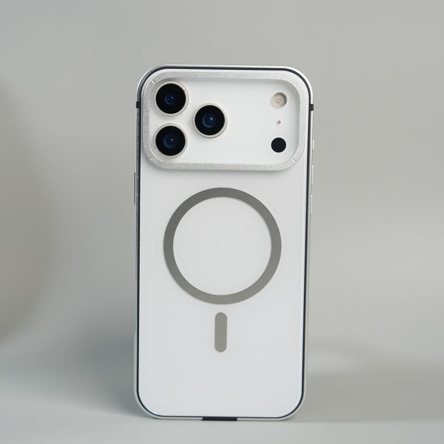 FRATO iPhone 17 Series 17 Pro Max / White iPhone 17 Series Premium Glass Back MagSafe Case with Aluminium Side Bumper