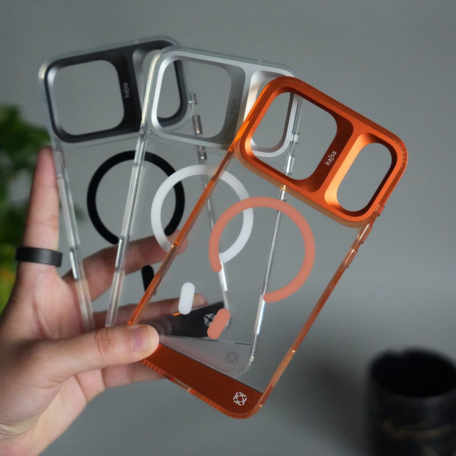 FRATO iPhone 17 Series iPhone 17 Pro Max Clear MagSafe Case | Aluminum Metal Camera Frame | Shockproof Transparent Back Cover