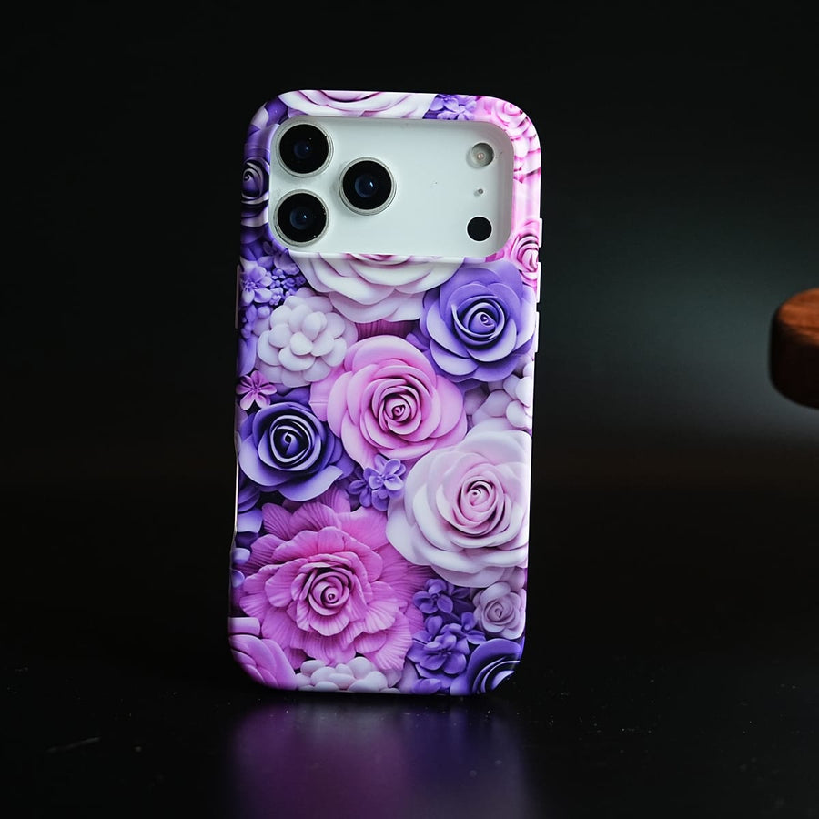 FRATO luxury Case 17 Pro Max Rose Garden Floral Case for iPhone Series | Floral Printed Case
