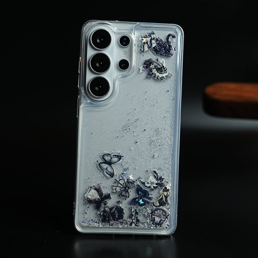 FRATO Samsung S26 Ultra Design 1 Clear Glitter Floating Charm Case for Galaxy S26 Ultra | Protective Cover