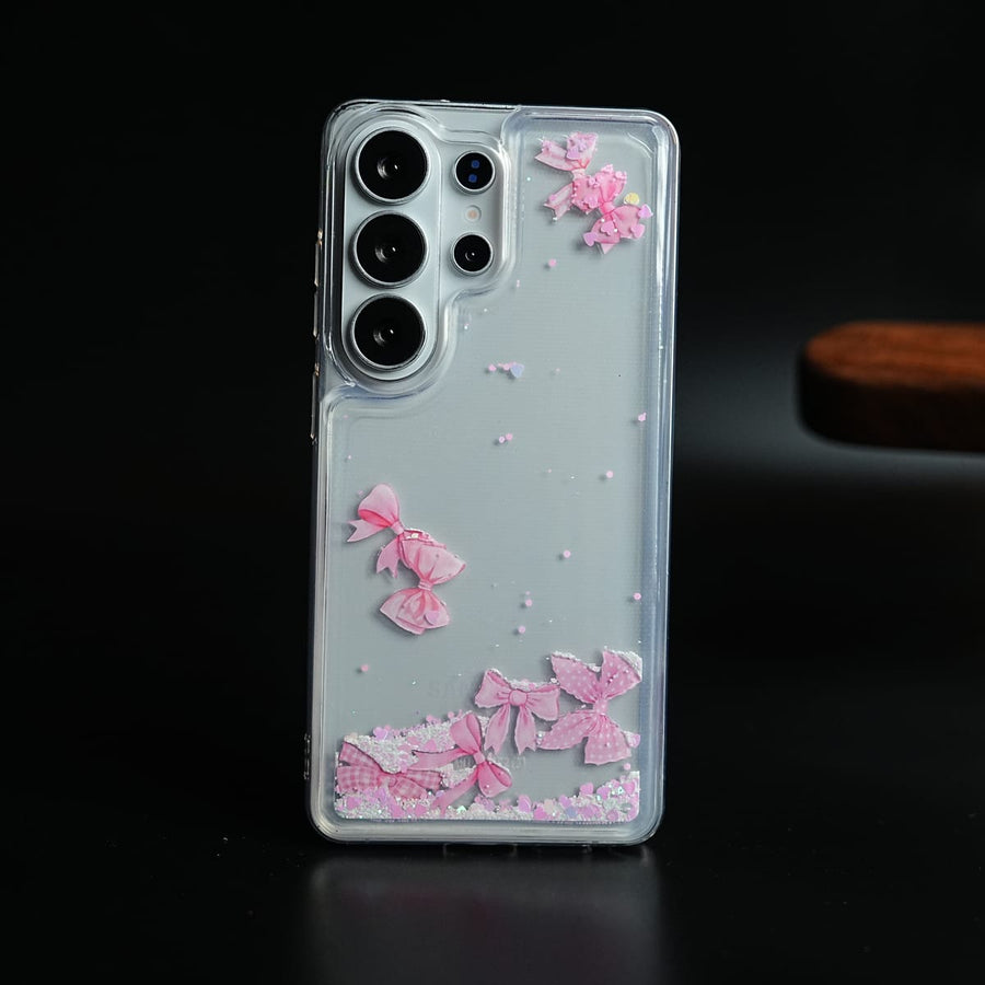 FRATO Samsung S26 Ultra Design 6 Clear Glitter Floating Charm Case for Galaxy S26 Ultra | Protective Cover