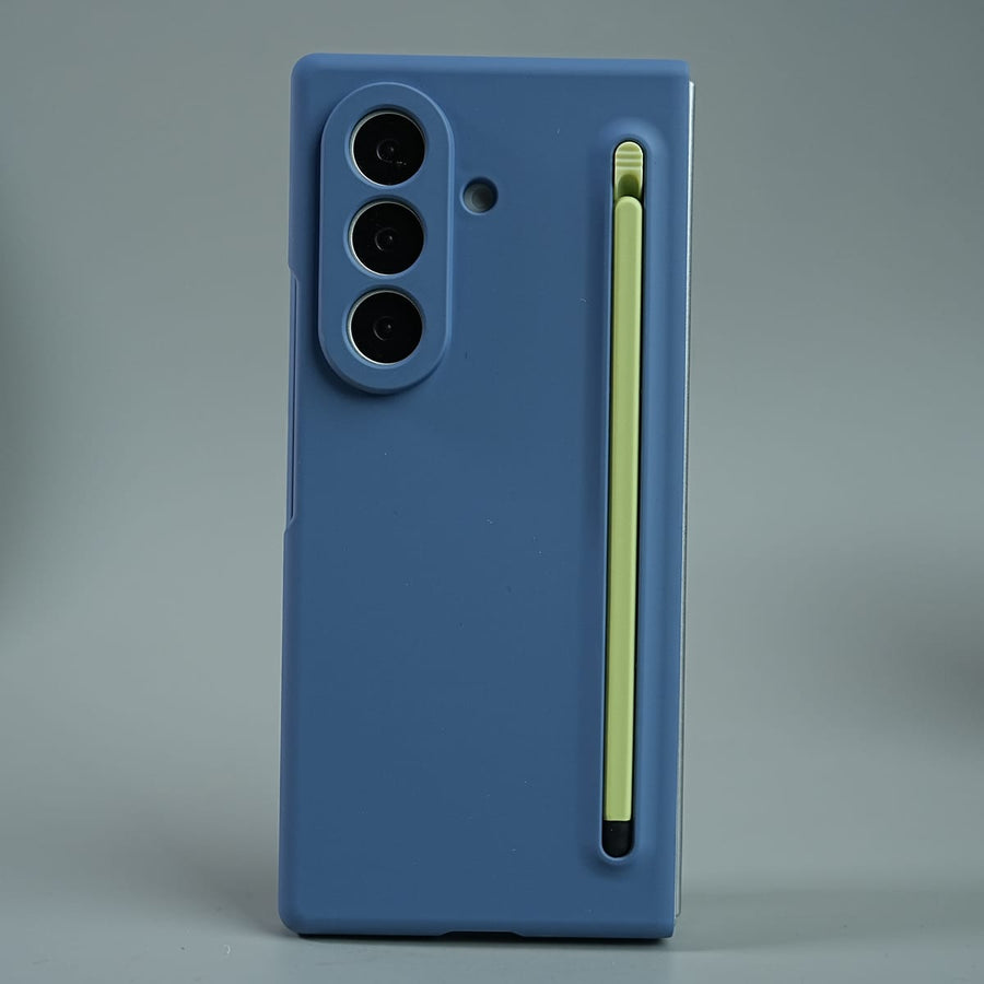 FRATO Z Fold 8 Series Blue Matte Finish with Full Hinge Protection For Galaxy Z Fold 8 Ultra | S Pen Holder Protective Case