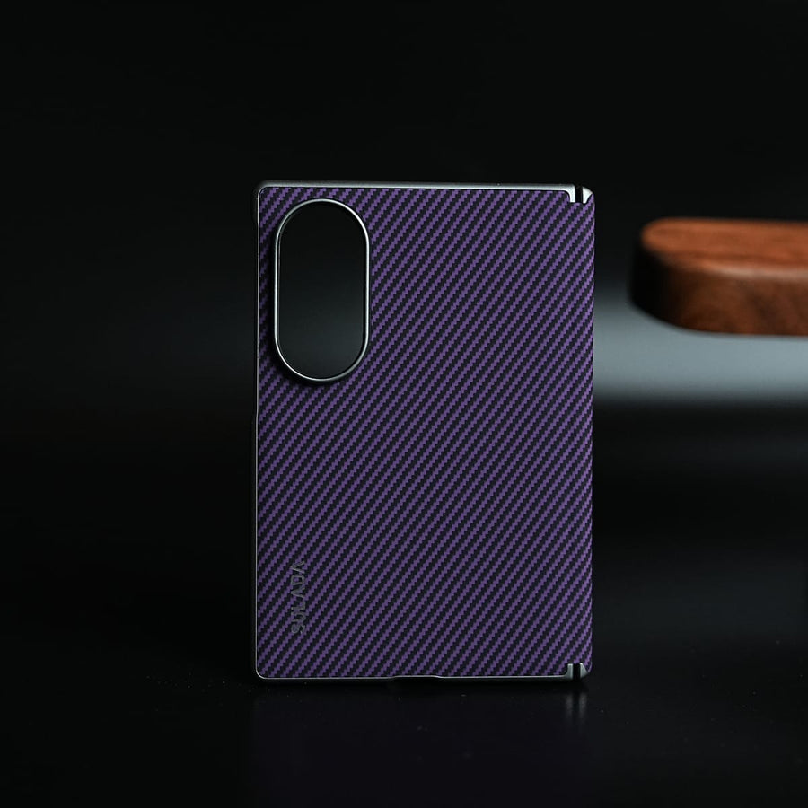 FRATO Z Fold 8 Series Woven Sunset Moonrise Texture Leather Back Case For Samsung Galaxy Z Fold 8 | Magnetic Ring