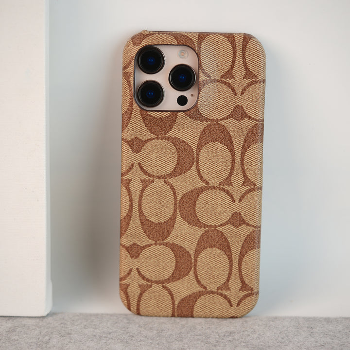 iPhone Luxury CC Brand PU Leather Design Case Cover