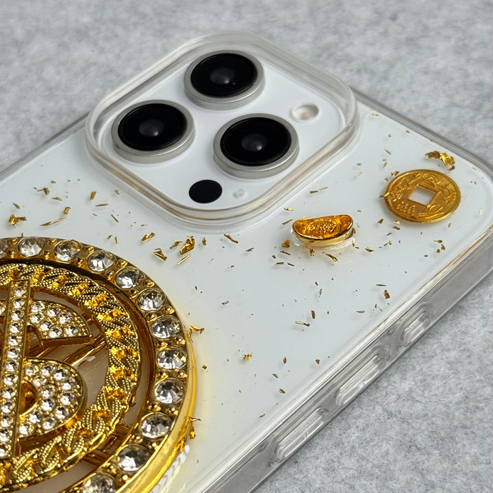 iPhone Premium Rotation Dollar Bracelet Wristband Chain Phone Case Cover