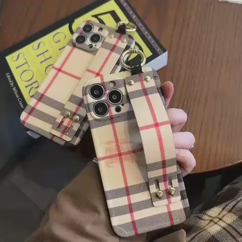 iPhone Luxury Brand BRY Strap Belt Case Cover Brown