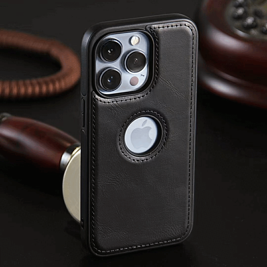 iPhone Luxury Leather Logo Cut Back Cover FRATO