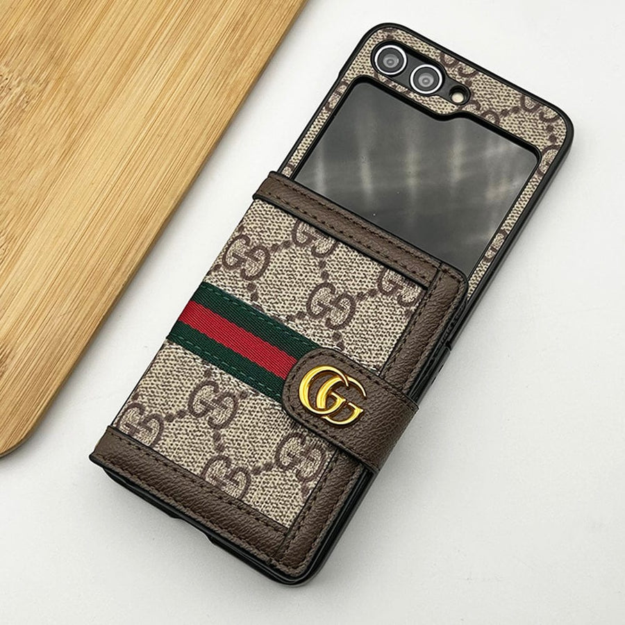 FRATO Flip 5 Collection Samsung Galaxy Z Flip 5 Luxury Brand GG Wallet Case Cover