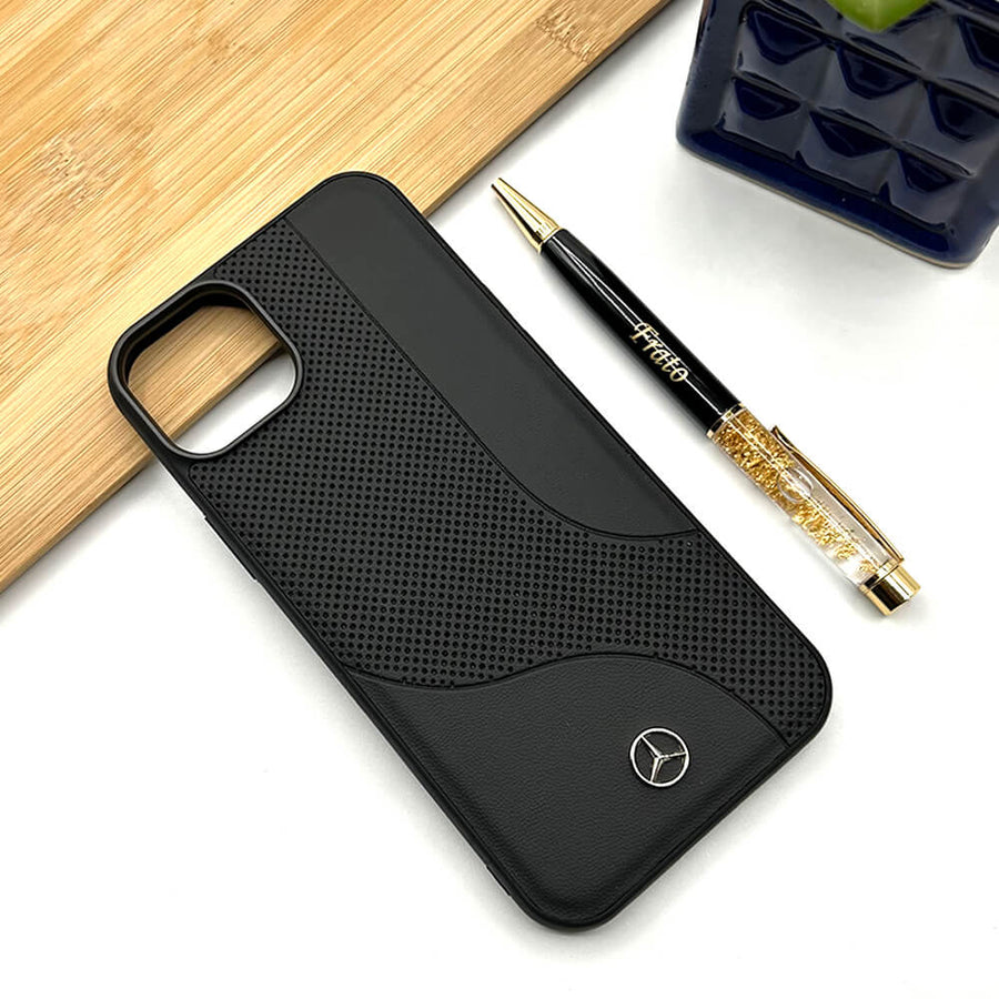 FRATO luxury Case iPhone 14 Pro Max iPhone Mercedes Black Leather Case Cover
