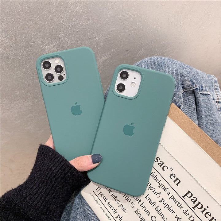 iPhone Liquid Silicone Case Cover ( PINE GREEN )