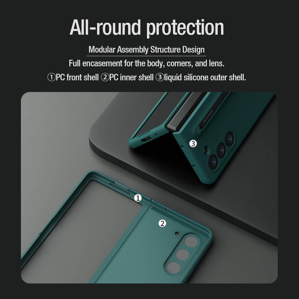 Samsung Galaxy Z Fold 5 Nillkin Flex Pure With S Pen Case Cover Black