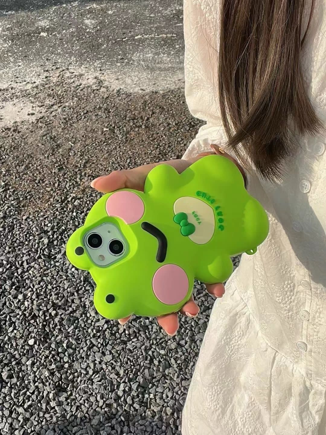 iPhone Cute 3D Big Frog Design Silicone Case Cover