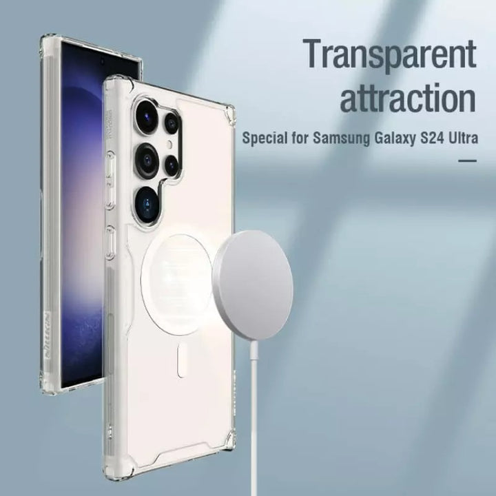 Samsung Galaxy S24 Ultra Cover Transparent Nillkin TPU PRO Magnetic Case