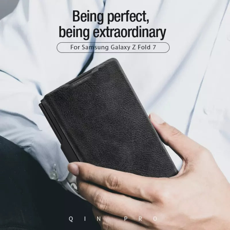 Samsung Galaxy Z Fold7 (Fold 7 5G) Nillkin Qin Pro Leather case for (S-PEN version)