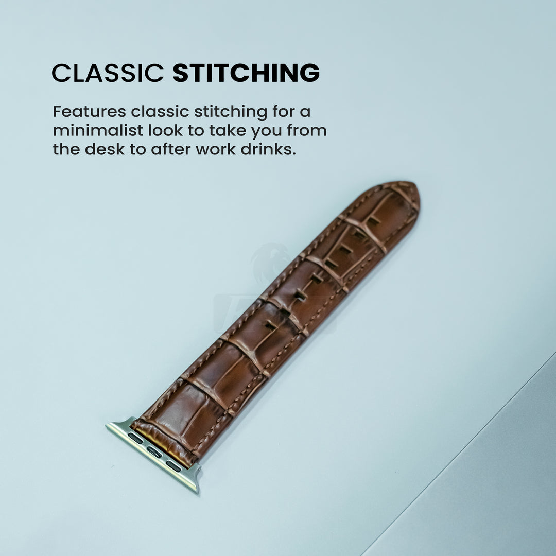Apple Watch Genuine Brown Leather Strap 42MM / 44MM / 46MM / 49MM