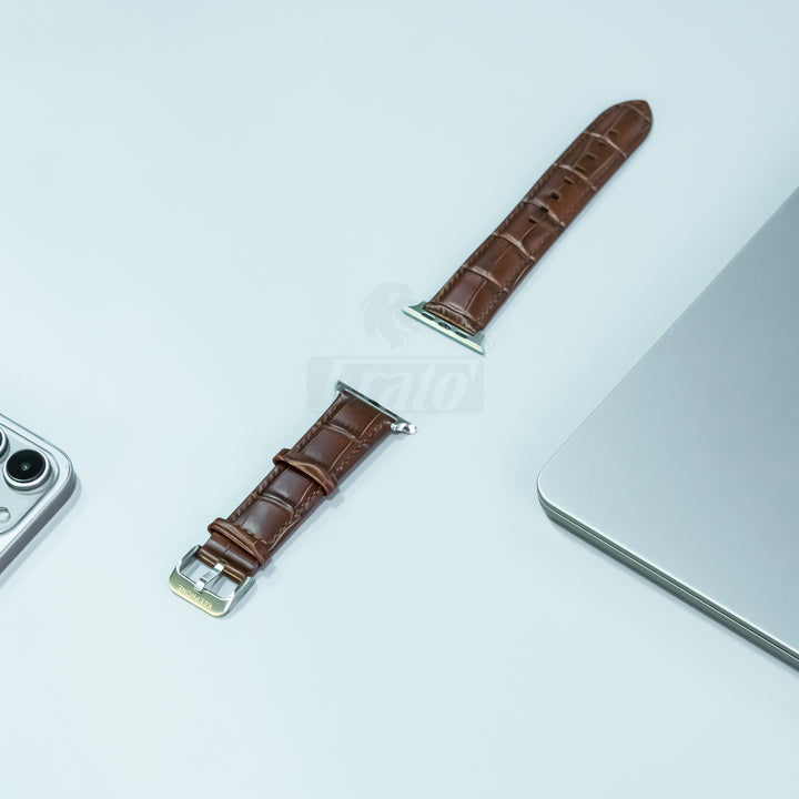 Apple Watch Genuine Brown Leather Strap 42MM / 44MM / 46MM / 49MM