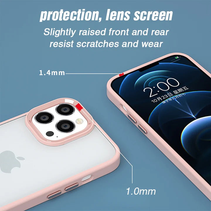 iPhone 15 Series HD Clear Hybrid Case With Metal Lens Protection