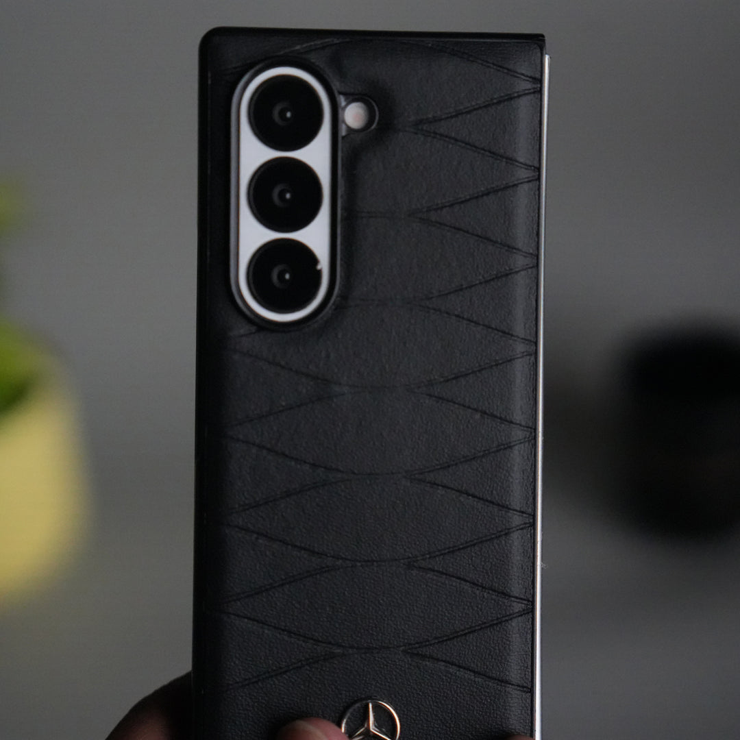 Galaxy Z Fold 6 Merc Pattern PU Leather Case Cover