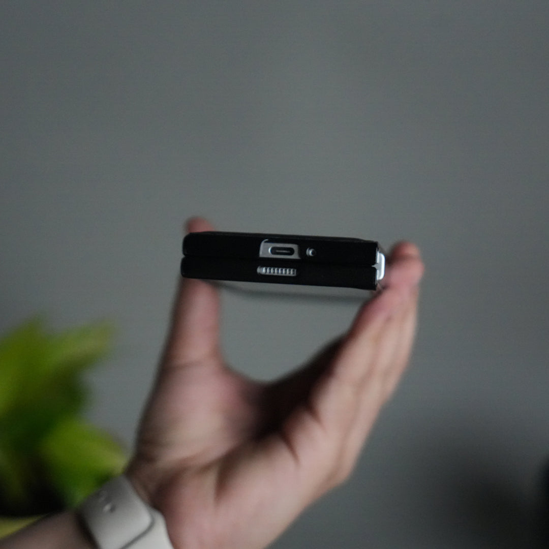 Galaxy Z fold 6 Merc Carbon Pattern PU Leather Case Cover