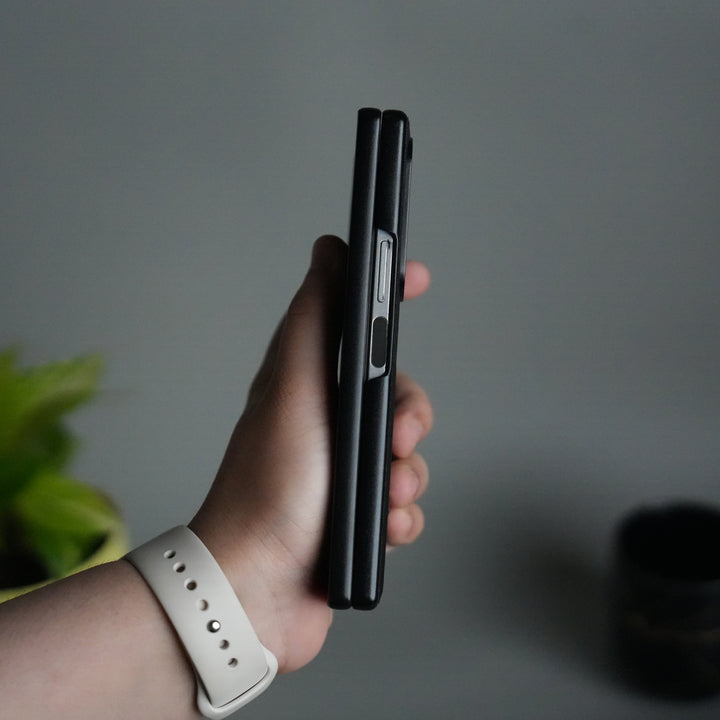 Galaxy Z fold 6 Merc Carbon Pattern PU Leather Case Cover