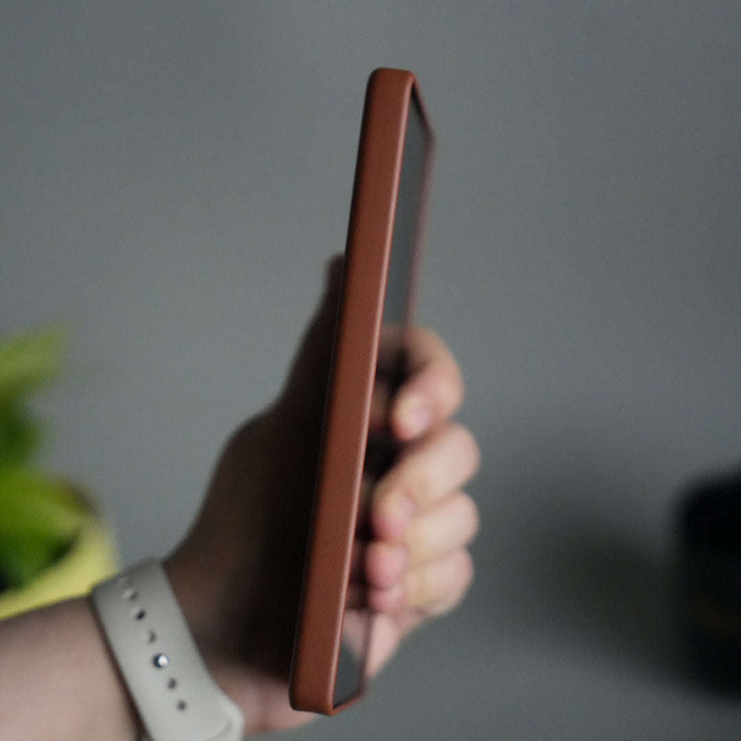 Galaxy S25 Ultra PU Leather Case with Metal Camera Frame & 360° Rotating Metal Stand