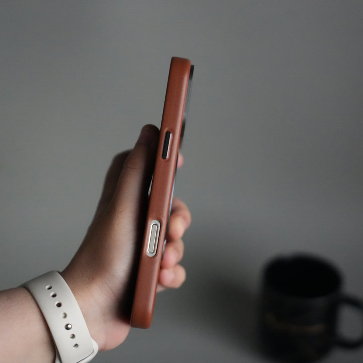 iPhone 17 Pro PU Leather Case with Metal Camera Frame & 360° Rotating Metal Stand