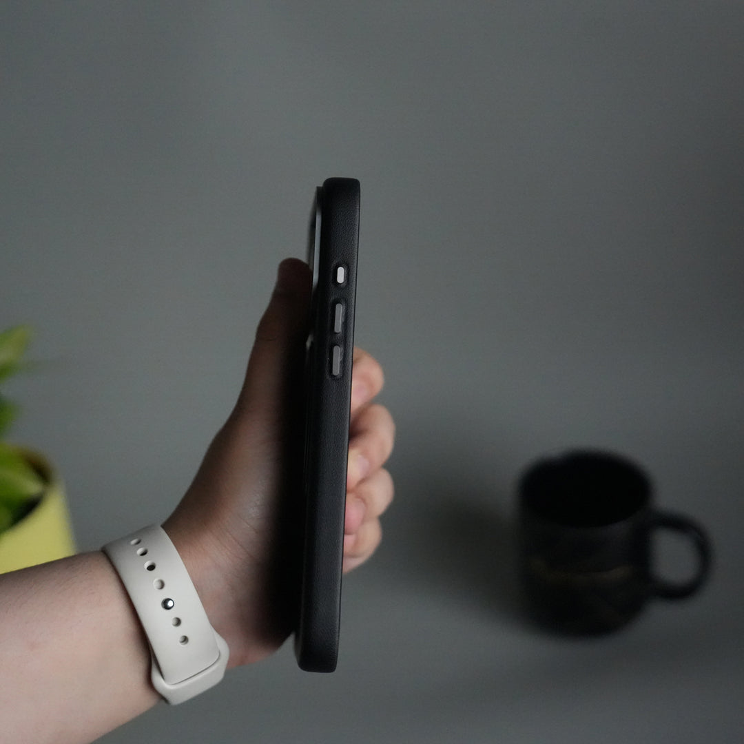 iPhone 17 Pro PU Leather Case with Metal Camera Frame & 360° Rotating Metal Stand