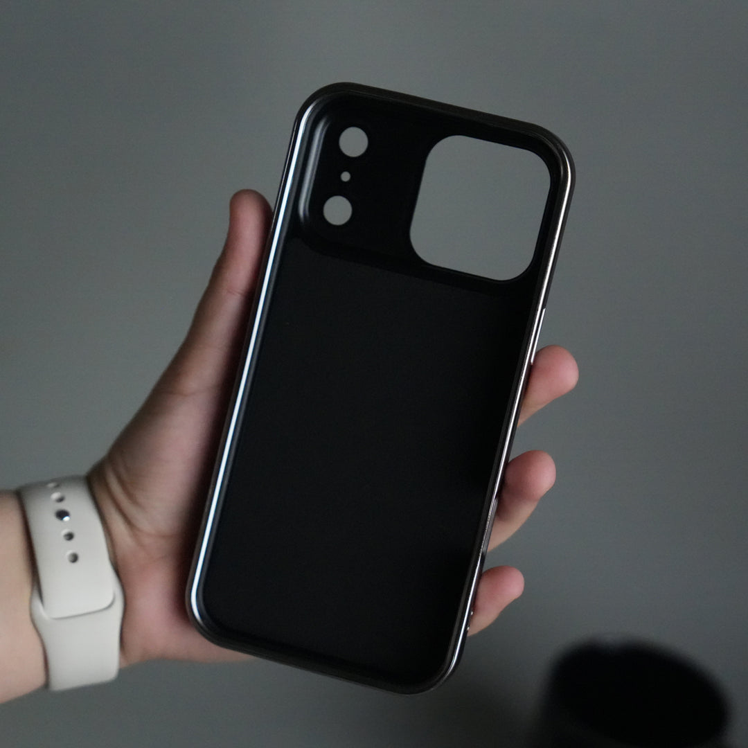 iPhone 17 Pro Metallic Textured Leather MagSafe Ring Case Cover