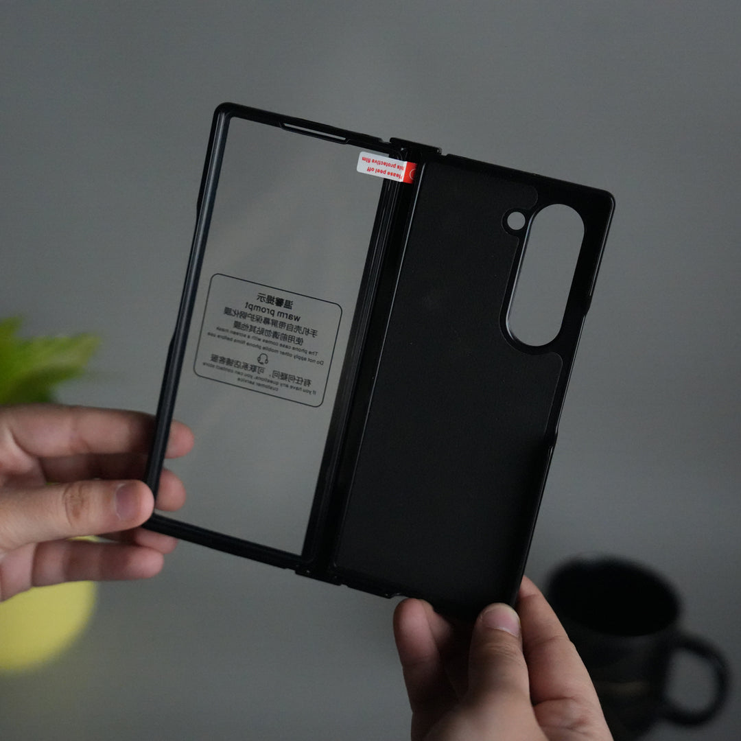 Galaxy Z Fold 6 Carbon Design MagSafe Cover | Hinge Protection | Front Glass Case