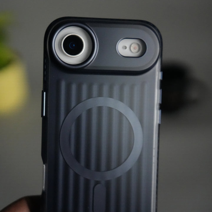 iPhone 17 Air MagSafe Suitcase Design Case | Shockproof Ribbed Texture Back Cover