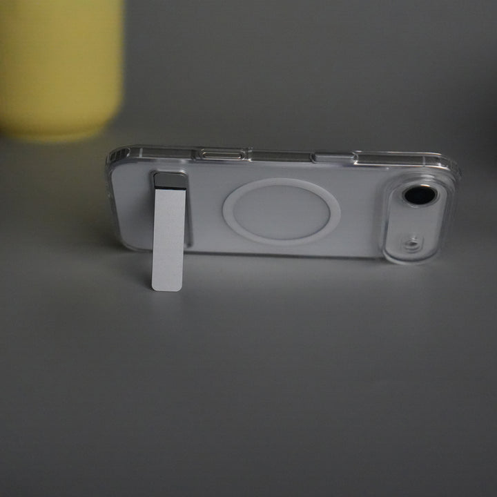 iPhone 17 Series Transparent Bottom Metal Stand MagSafe Supported Case Cover