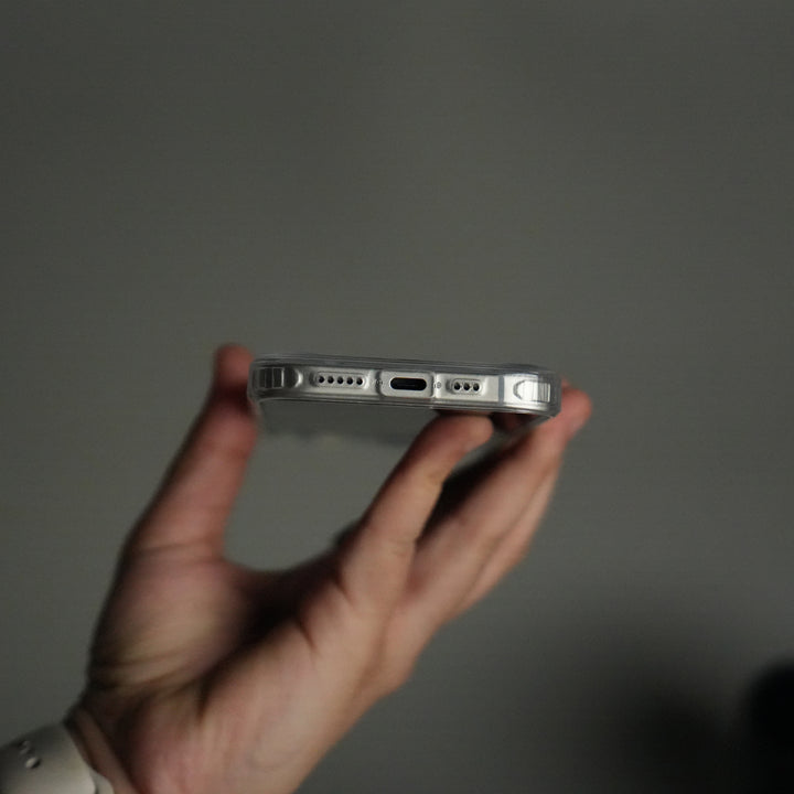 iPhone 17 Series Transparent Bottom Metal Stand MagSafe Supported Case Cover