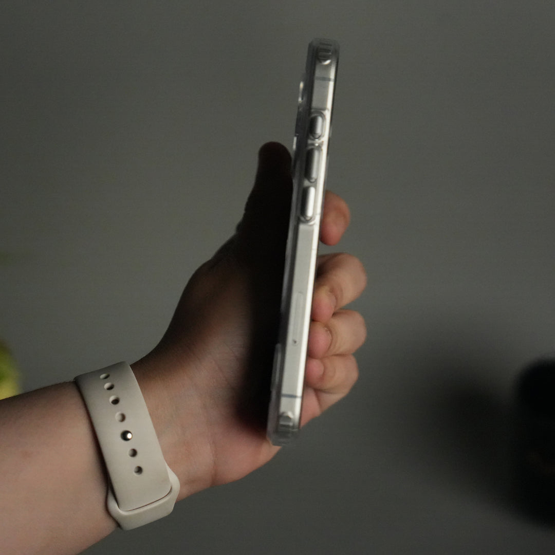 iPhone 17 Series Transparent Bottom Metal Stand MagSafe Supported Case Cover