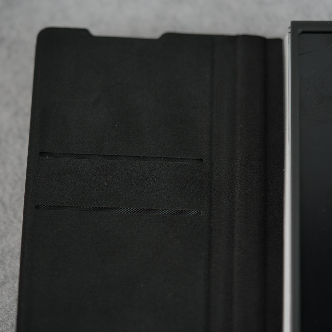 Samsung Galaxy Z Fold 6 Premium Leather Textured Flip Case with Metal Kick Stand Cover