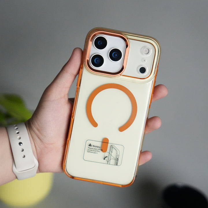 iPhone 17 Pro Transparent MagSafe Case with Metal Camera Frame | Crystal Clear Back Cover