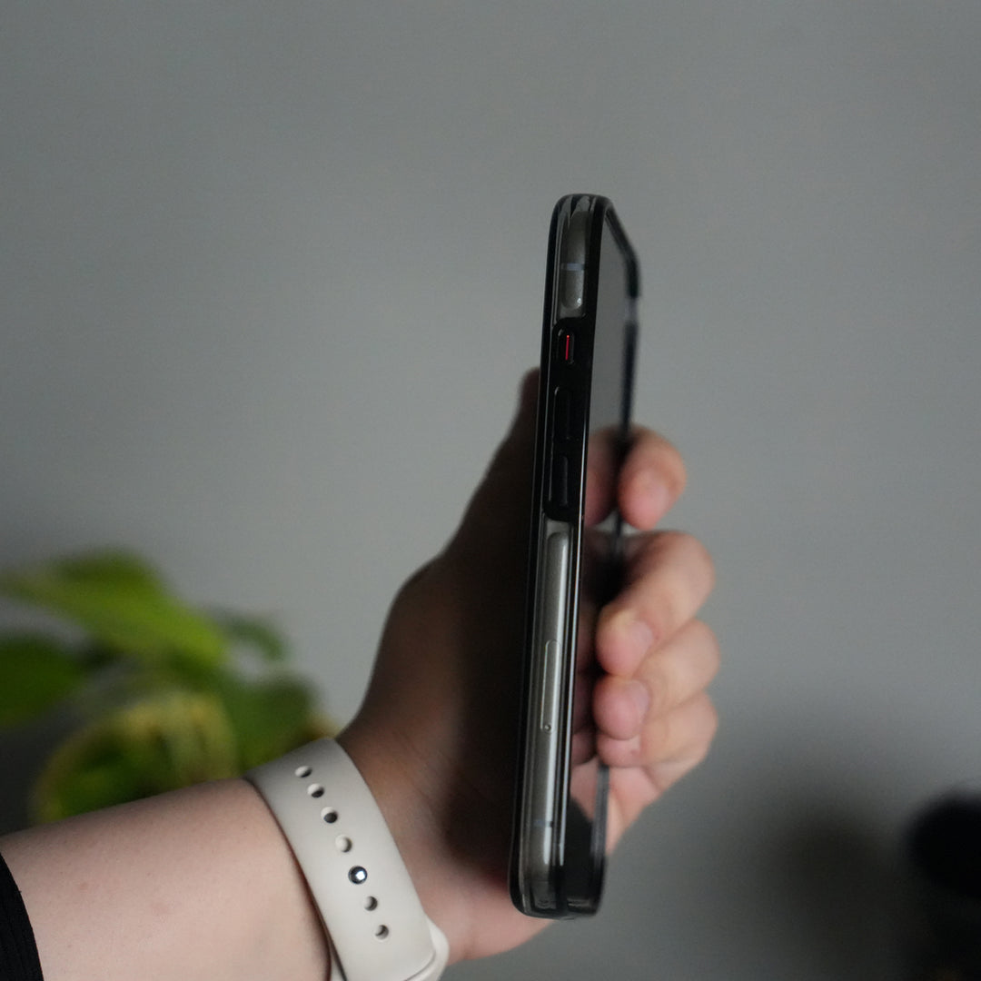 iPhone 17 Transparent MagSafe Case with Metal Camera Frame | Crystal Clear Back Cover (BLACK)