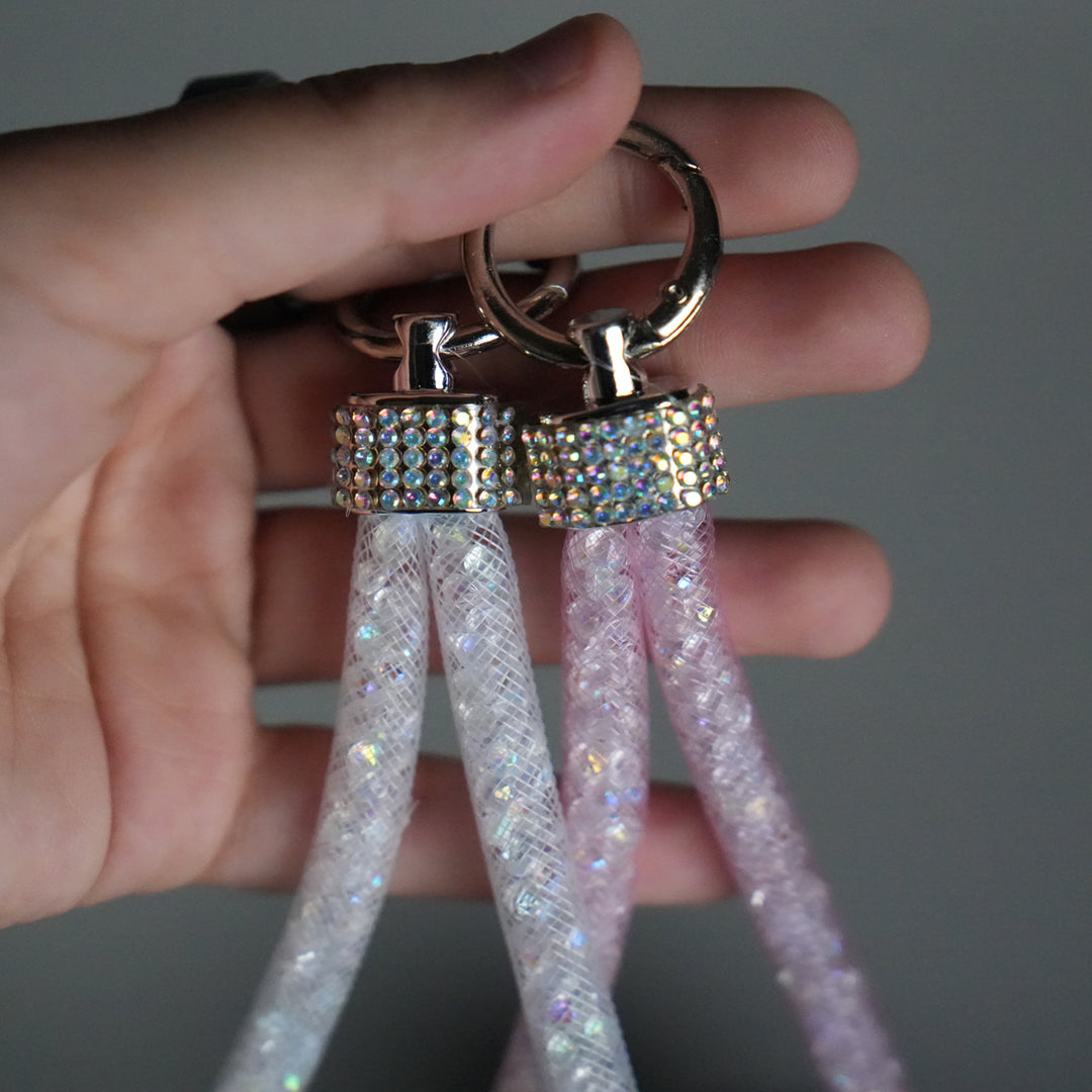 iPhone 17 Pro Shimmer Bow Design Case | With Mobile Wrist Holder Charm