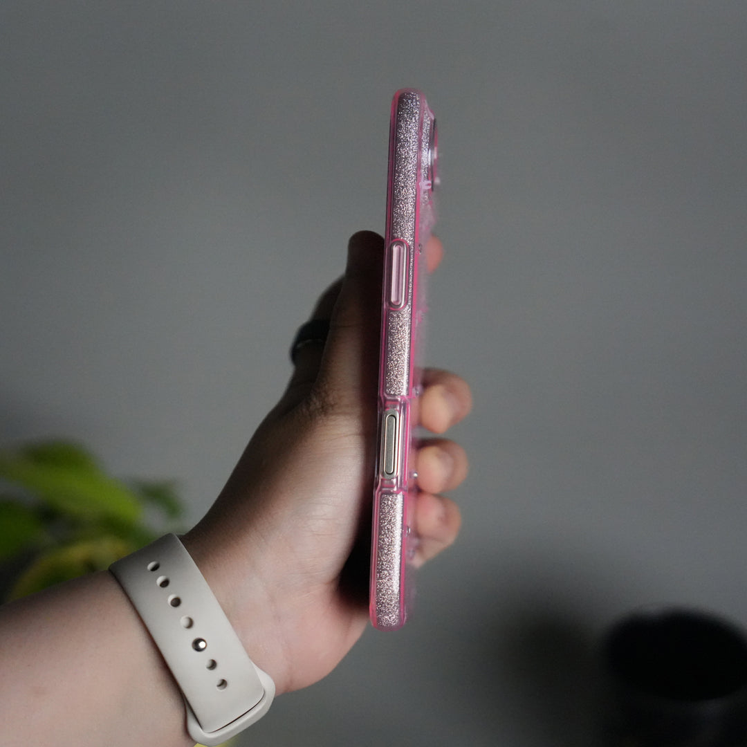 iPhone 17 Air Shimmer Bow Design Case | With Mobile Wrist Holder Charm