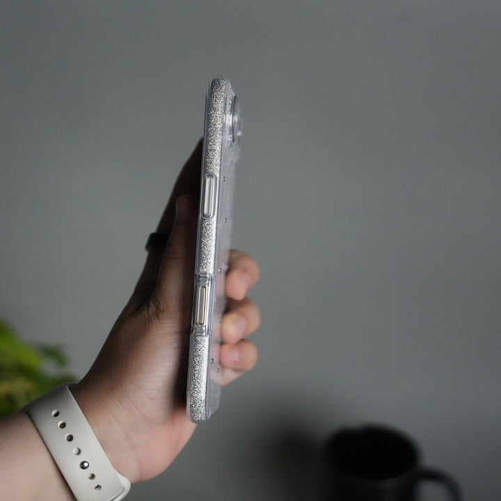 iPhone 17 Air Shimmer Bow Design Case | With Mobile Wrist Holder Charm