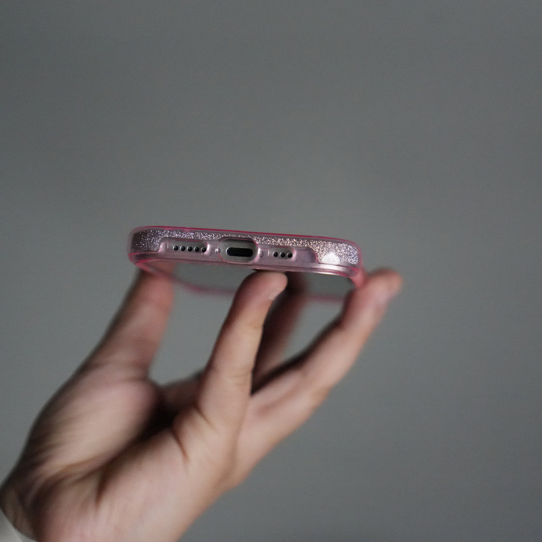 iPhone 17 Shimmer Bow Design Case | With Mobile Wrist Holder Charm